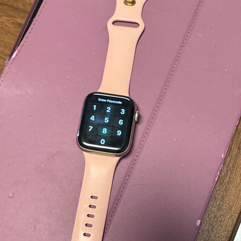 Apple Smartwatch with Light Pink Band